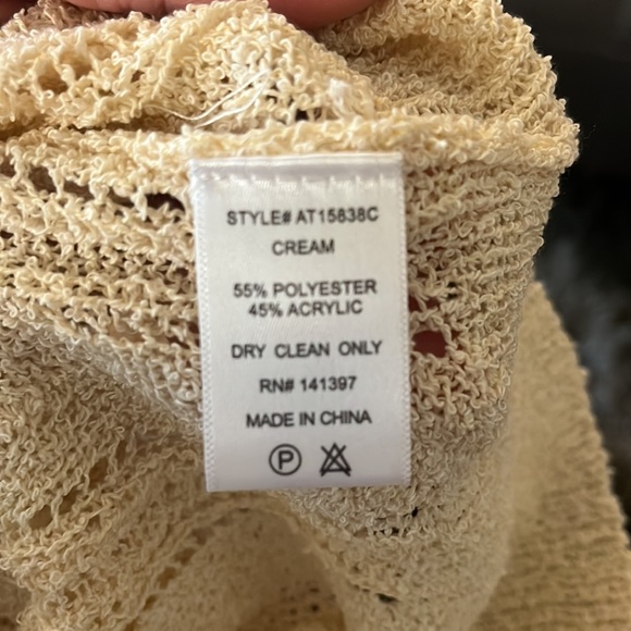 NWT ASTR Cream Wrap Front Sweater (S) - Picture 6 of 6